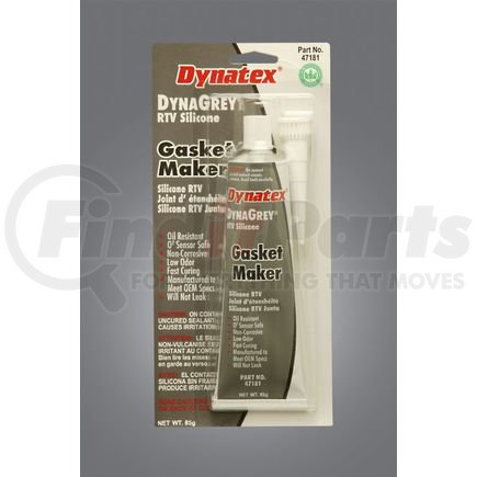 Dynatex 47181 Silicone Gasket Maker, 3.8 oz., Gray, Sensor-Safe, Non-Corrosive