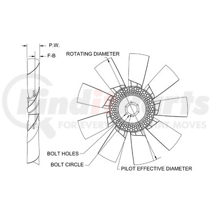 Horton 991711252 Engine Cooling Fan