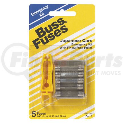 Bussmann Fuses KJ7 Jap Glass Asst. w/ Puller