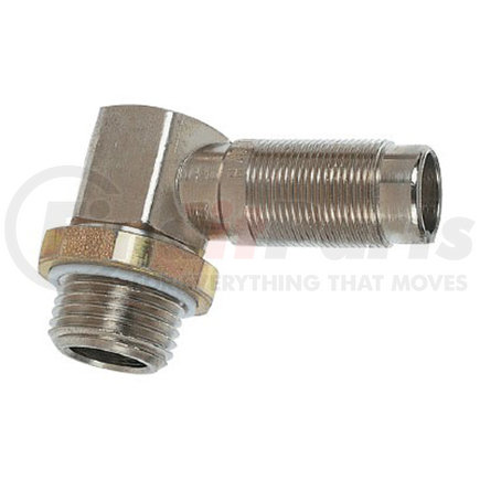 Haltec S-85D Tire Valve Stem Spud - Screw-in, 85-deg Angle Bend, with Locking Nut