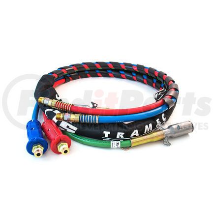 Tramec Sloan 451180 3-In-1 Wrap, 12', Nyl Dura Grip, ABS, Zinc, Straight, Red/Blue Hose
