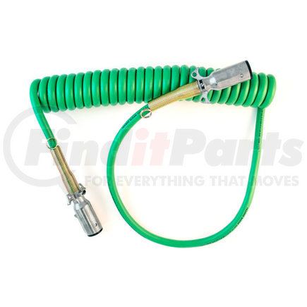 TRAMEC SLOAN 4DA17 - cable, abs, coil, 7-way, straight, zinc, abs green, 15', 12"/48" lds | cable, abs, coil, 7-way, straight, zinc, abs green, 15', 12"/48" lds