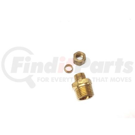 Tectran 88311 Compression Fitting - Brass, 3/8 in. Tube, 1/2 in. Thread, Male Connector