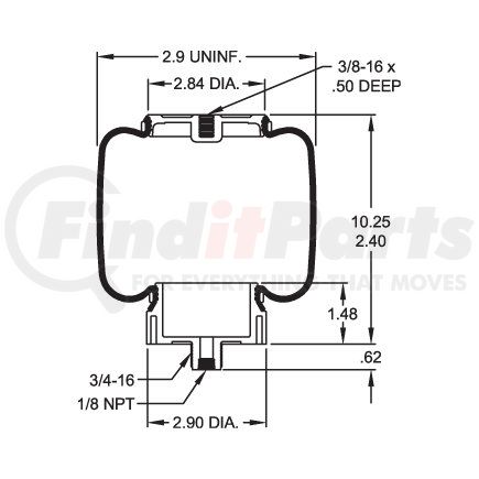 Firestone W023587082 Air Spring Sleeve Style