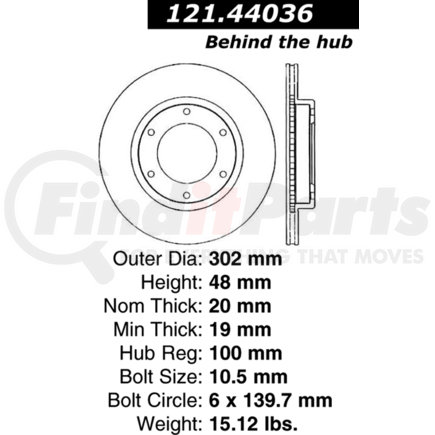 Disc Brake Rotor-C-TEK Standard Preferred Front Centric 121.63049