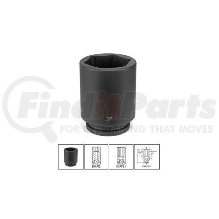 Grey Pneumatic 4064D 1" Drive x 2" Deep Impact Socket