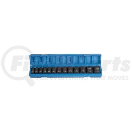 Grey Pneumatic 1312 13 Pc. 1/2" Drive Standard Length Fractional Impact Socket Set
