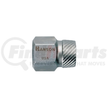 Hanson 53207 Multi-Spline Extractor, 5/16", Left Hand Spiral Threads, 1/2" Hex Head, for Studs, Bolts, Bulk