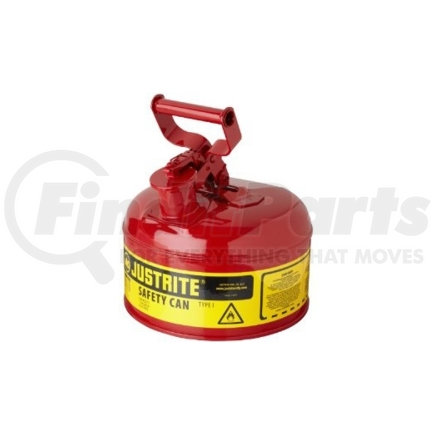 Justrite 7110100 Justrite&#174; Safety Can Type I - One Gallon Galvanized Steel, Red, 7110100