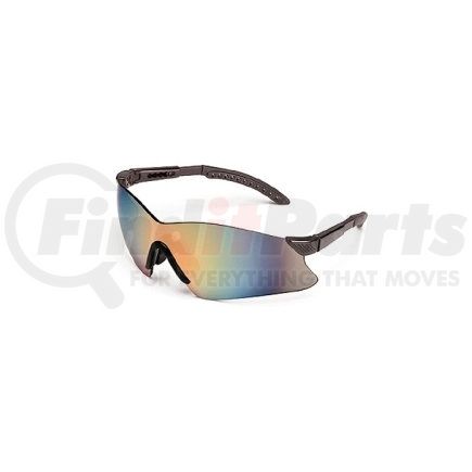 GATEWAY SAFETY 14GB80 Safety Glasses, Hawk, Clear Lens, Black Frame, Rimless One-Piece Winged Design