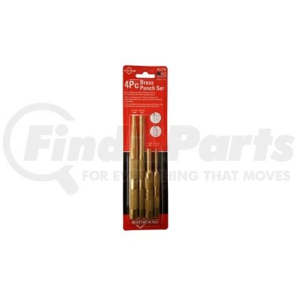 Mayhew Tools 62278 4 Pc Brass Punch Set SAE