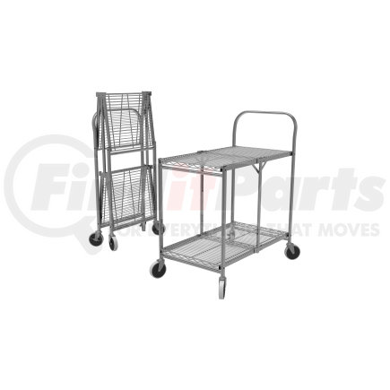 Luxor WSCC-2 Two-Shelf Collapsible Wire Utility Cart