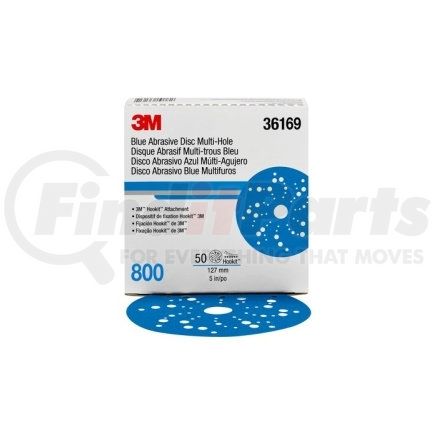 3M 36169 3Mâ„¢ Hookitâ„¢ Blue Abrasive Disc Multi-hole, 36169