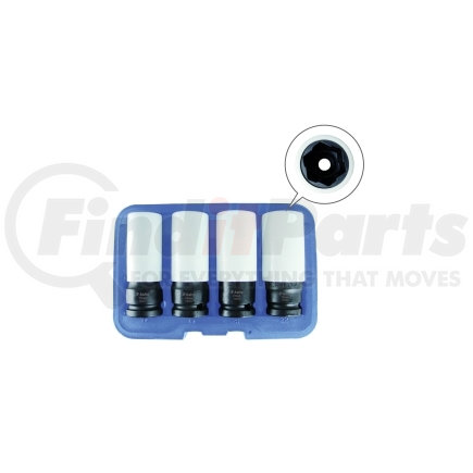 Astro Pneumatic 7404 Flank Bite Damaged Lug Nut Socket Set w/ Spinning Protective Sleeves