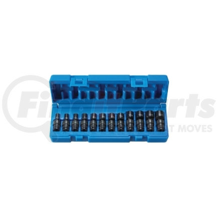 Grey Pneumatic 9712UMG 1/4" Drive Standard Length Magnetic Universal Set