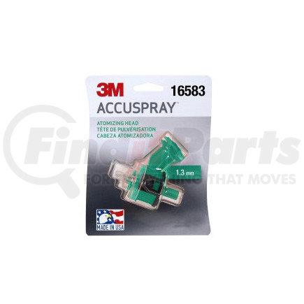 3M 16583 3M Accuspray Single Atomizing Head, Green, 1.3mm