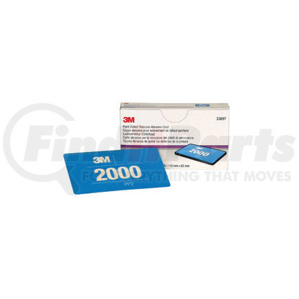3M 33897 Paint Defect Removal Abrasive, 115mm x 67mm Card, 2000 Grade