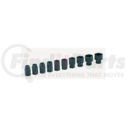 Grey Pneumatic 9710 10 Pc. 1/4" Surface Drive Standard Socket Set