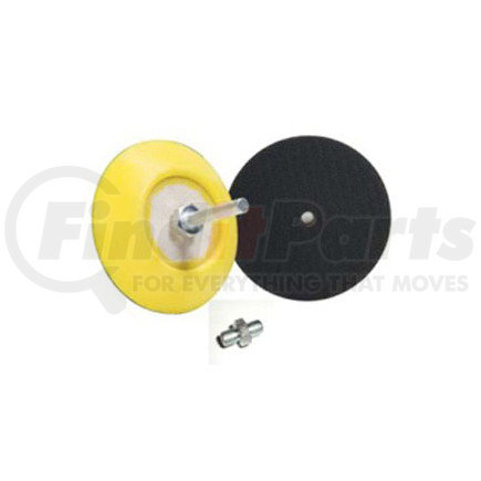 Buff 'N Shine 300Y Back-Up Pad - 3" Diameter, 5/15"-24 Thread Size, Hook-and-Loop, with Adapter