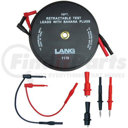 LANG 1176 - 7-pc. retractable test lead set | retractable test lead set | electrical test leads