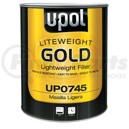 U-POL Products UP0745 Liteweight Gold Premium Grade Lightweight Body Filler, Gold, 6 lbs.