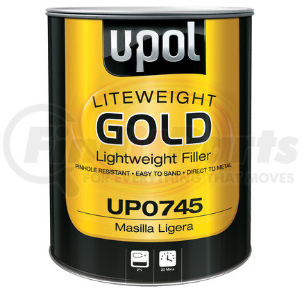 U-POL PRODUCTS UP0745 Liteweight Gold Premium Grade Lightweight Body Filler, Gold, 6 lbs.