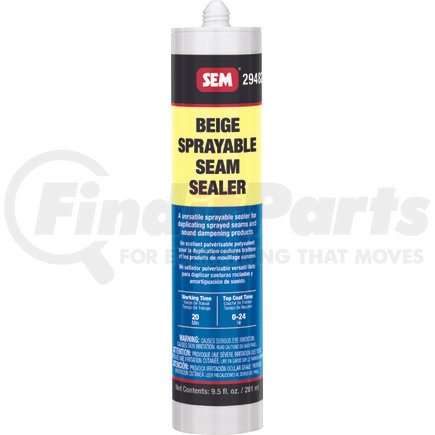 SEM Products 29482 Sprayable 1K Seam Sealer - Beige