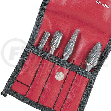 SP Air Corporation SP-4BS 4 Piece 1/4" Shank  Carbide Burr Set