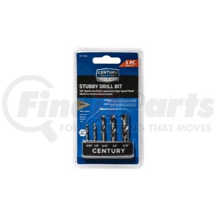 Century 17905 Stubby Drill Bit Set 5PC