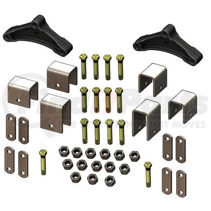 Power10 Parts HK093236 Tandem Axle Attaching Parts Kit for 1-3/4in W Double-Eye Springs (w/o U-Bolts)