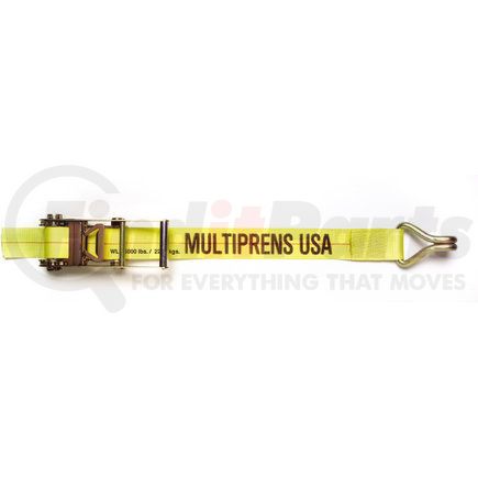 Multiprens 5336-27 3” x 27' Ratchet Strap using #5300 Heavy Duty Ratchet and #619 Wire J Hook