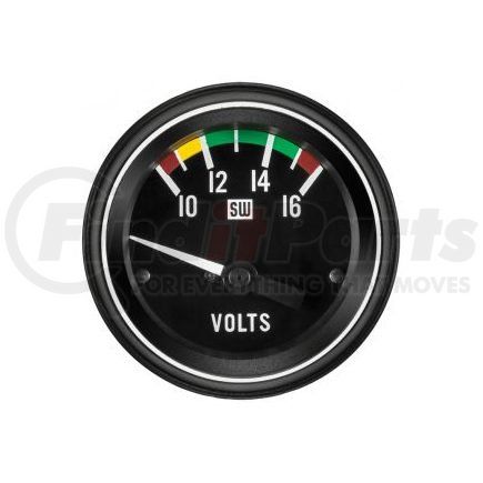 Stewart Warner 284H Voltmeter Gauge - Heavy Duty, Electrical, 2-1/16 in. Diameter