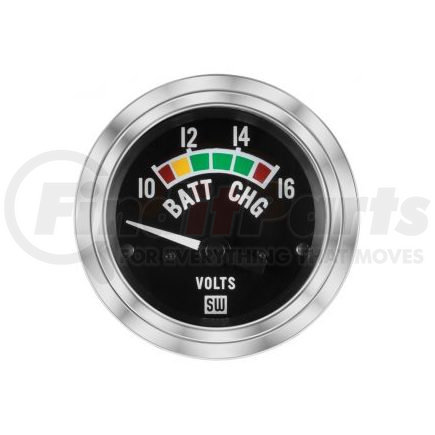 Stewart Warner 82309 Deluxe Series Voltmeter Gauge - 2-16" Diameter, 12v, Electrical