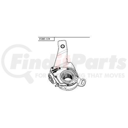 Haldex 30050138 Air Brake Automatic Slack Adjuster - 6-1/2" Arm Length, 22.5° Body Angle, 5/8" Offset