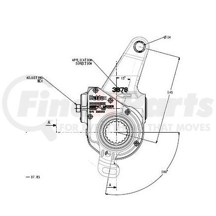 Haldex 41972688 Automatic Brake Adjuster (ABA) Kit - Transit AA1, 145mm Arm Length