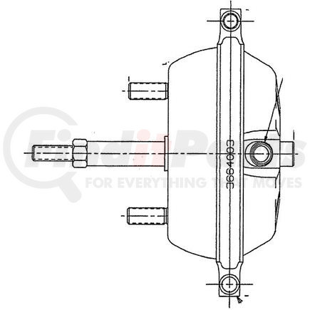 Haldex 160725 Air Brake Chamber - Single Diaphragm, T36