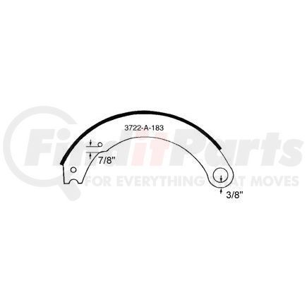 HALDEX GG4549TR Relined Brake Shoe for 16-1/2 in. Meritor "P"