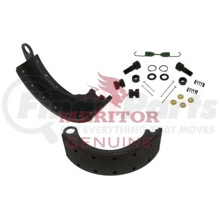 Meritor KSMA2121308T Drum Brake Shoe Kit - 15 in. Diameter, 4 in. Width, 14 Rivet Holes, Platinum Shield III (FMSI 1308T)