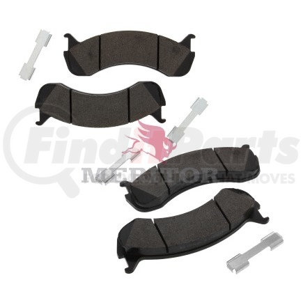 Meritor MMD786A Disc Brake Pad Set - Twin Piston, 66mm, 2.48" Height, 0.31" Thickness, 9.61" Width (FMSI D786A)