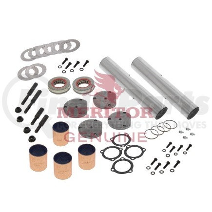 Meritor R201475 Steering King Pin Kit - Double Draw Key, 1.999" Diameter, 11.212" Length, Composite Bushing