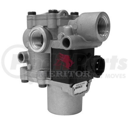 Meritor S4721950950 ABS Modulator Relay Valve - 12V, 0.5 in. x 14 NPTF Inlet/Outlet, Bayonet Style Connector