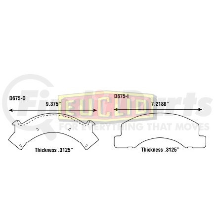 Euclid E-D675-S Disc Brake Pad Set