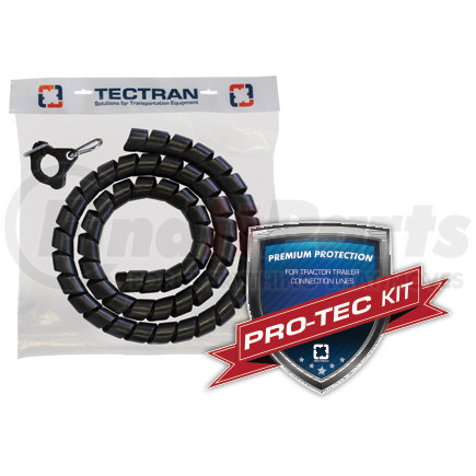 TECTRAN PT135BC Spiral Wrap - 9.5 ft., Black, 13.5 ft., Connection Line, Plus Pro-Tec