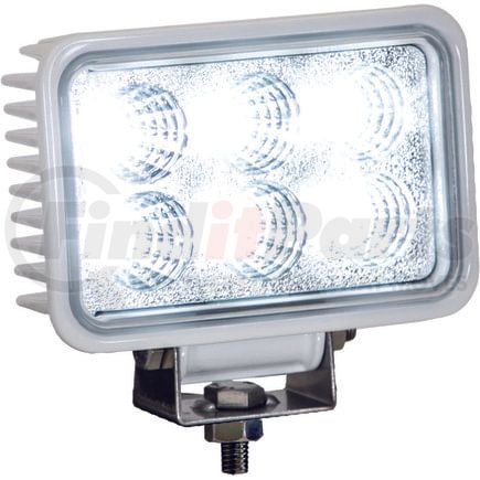 Buyers Products 1493218 4in. By 6in. Rectangular LED Clear Spot Light with White Housing