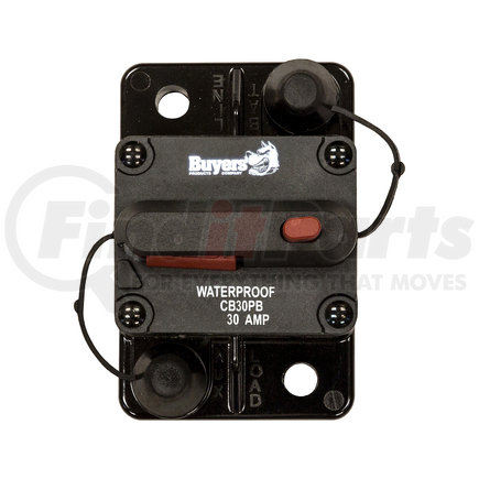 BUYERS PRODUCTS cb30pb - 30 amp circuit breaker with manual push-to-trip reset | 30 amp circuit breaker with manual push-to-trip reset