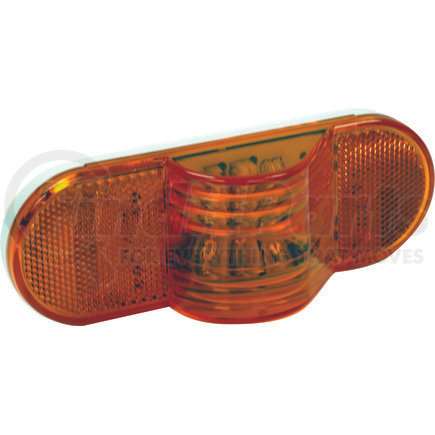 BUYERS PRODUCTS 5626208 - 6in. amber oval mid-turn signal-side marker light with 9 led | 6in. amber oval mid-turn signal-side marker light with 9 led