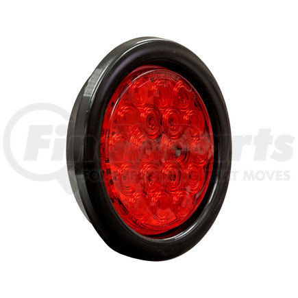 BUYERS PRODUCTS 5624118 - 4 inch red round stop/turn/tail light kit with 18 leds (pl-3 connection, includes grommet and plug)