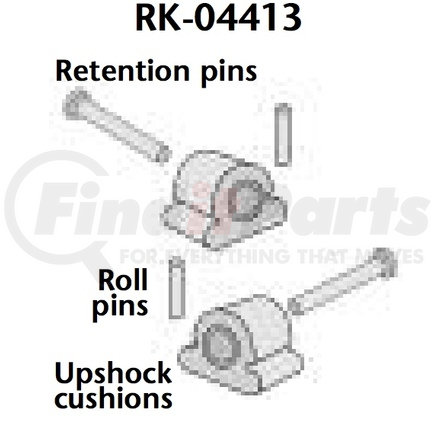 SAF HOLLAND RK-04413 - fifth wheel bushing - cushion and pin | kit,cushion and pin