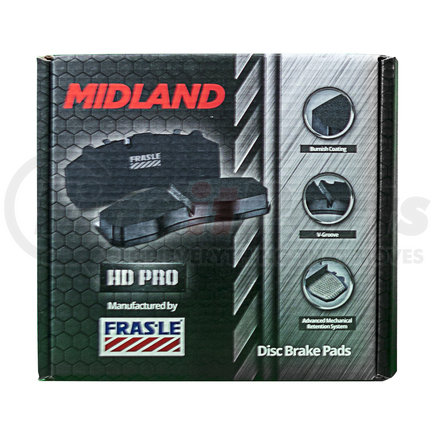 Haldex MPBD1310HD Disc Brake Pad Repair Kit - HD Pro, For Meritor D-ELSA 2 Caliper, FMSI D1310