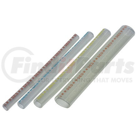 Phillips Industries 6-355 Heat Shrink Tubing - 14-4 Ga., Clear/Yellow Dash, Six/ 6 in. Pieces